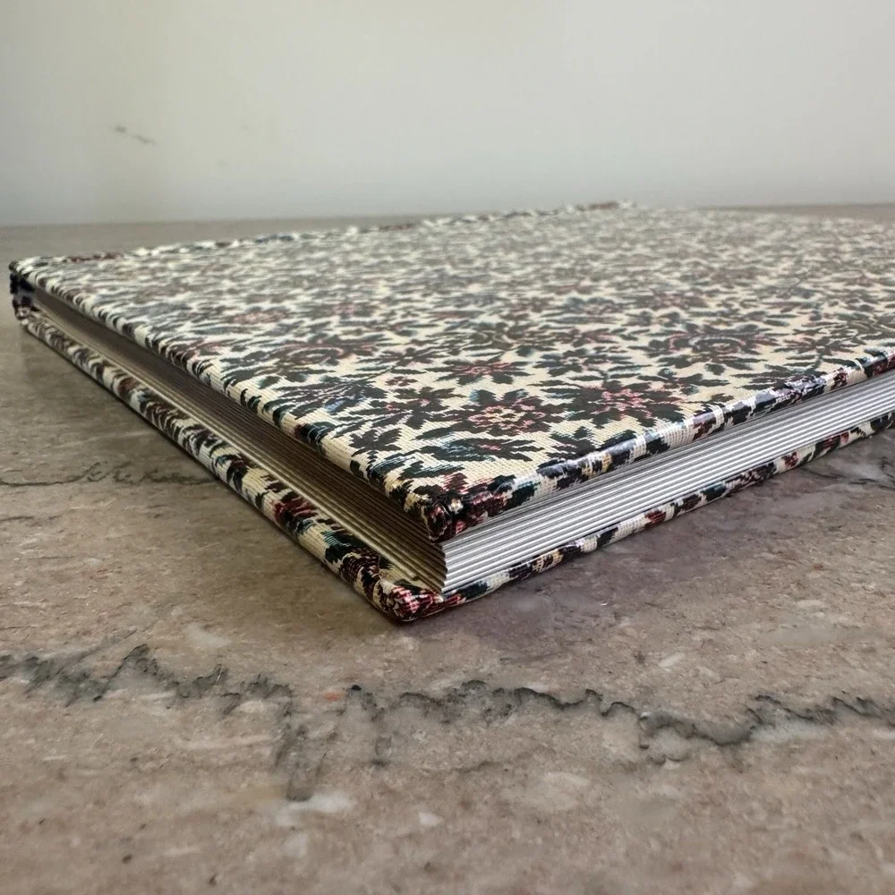 Vintage Floral Tapestry Pattern Photograph Scrap Album Self Stick Cottagecore